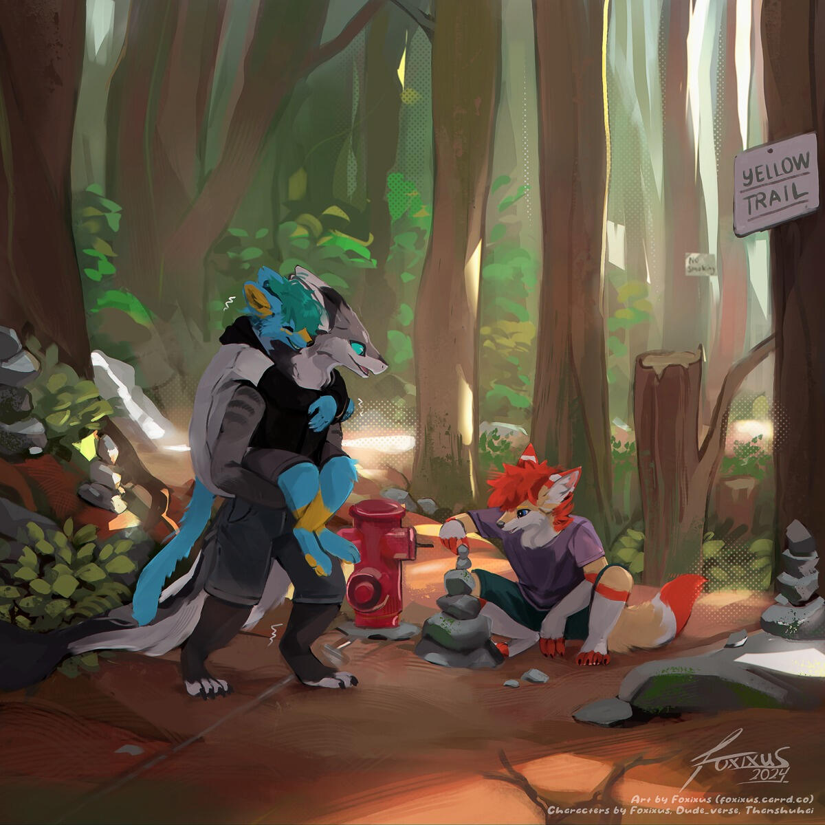 Marking the fire hydrant